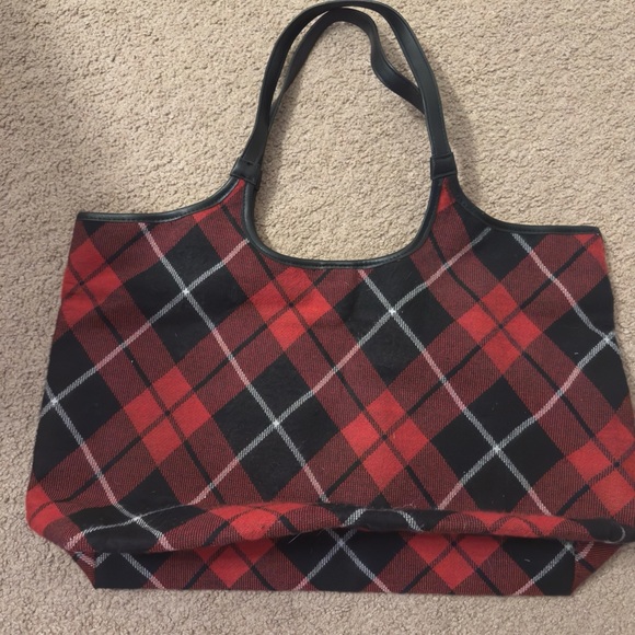 Victoria Secret Soft Plaid Tote - Picture 2 of 4